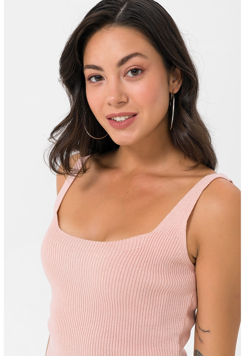 Oferte la Top crop cu aspect striat - Roz