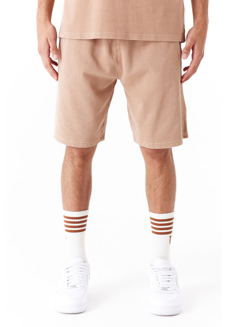 Oferte la Pantaloni scurti uni cu talie ajustabila - Bej