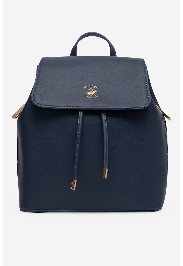 Oferte la Rucsac de piele ecologica cu clapa - Bleumarin