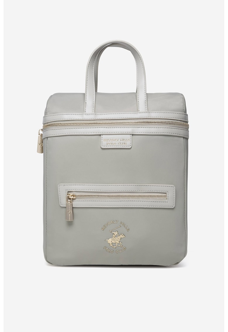 Oferte la Rucsac cu fermoar si buzunar frontal - Gri deschis