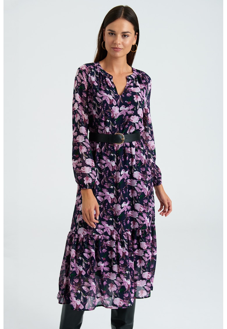 Oferte la Rochie midi cu model floral - Lila/Bleumarin