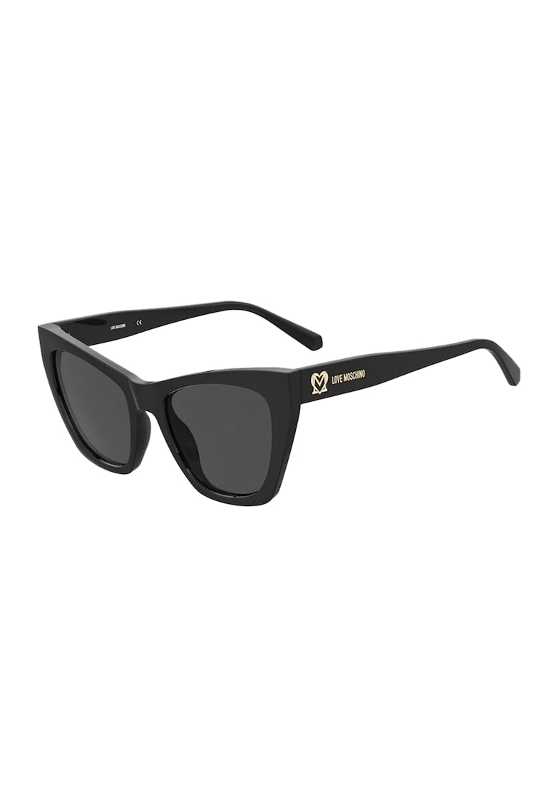 Oferte la Ochelari de soare cat-eye cu lentile uni - Negru