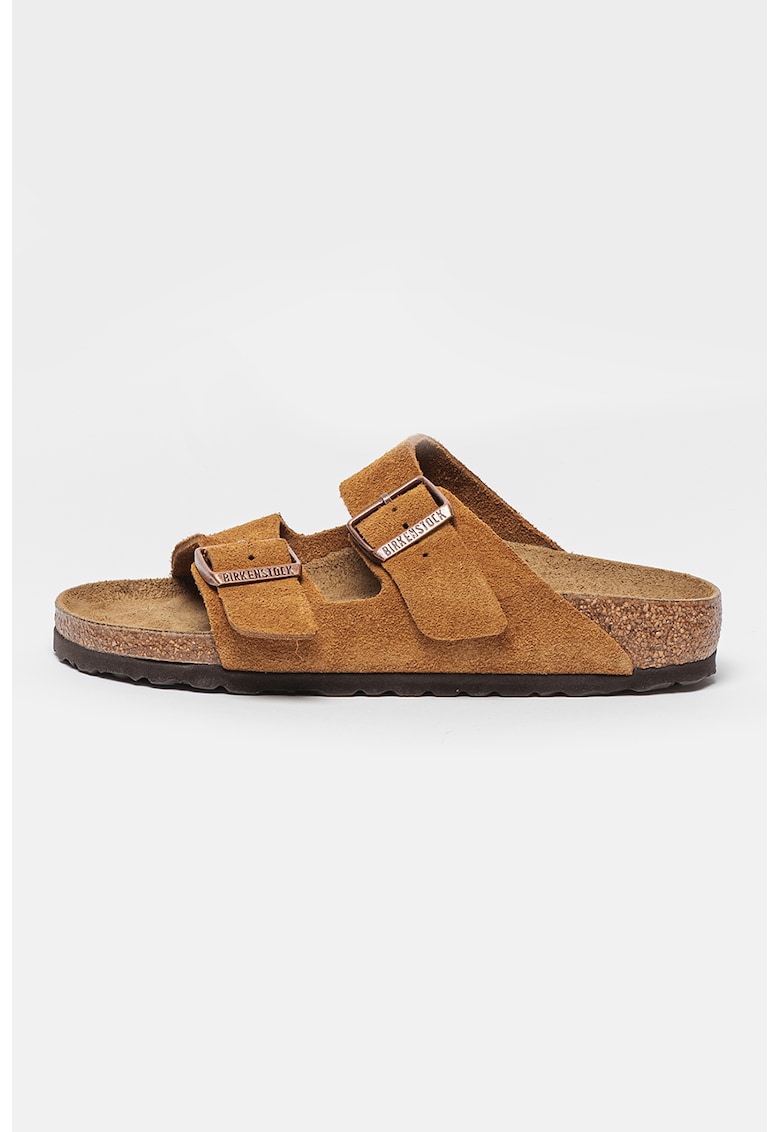 Oferte la Papuci din piele intoarsa Arizona - Maro