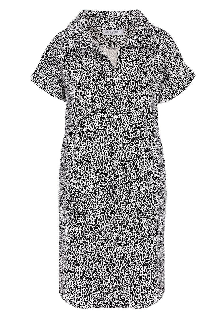 Oferte la Rochie din amestec de bumbac cu model - Gri