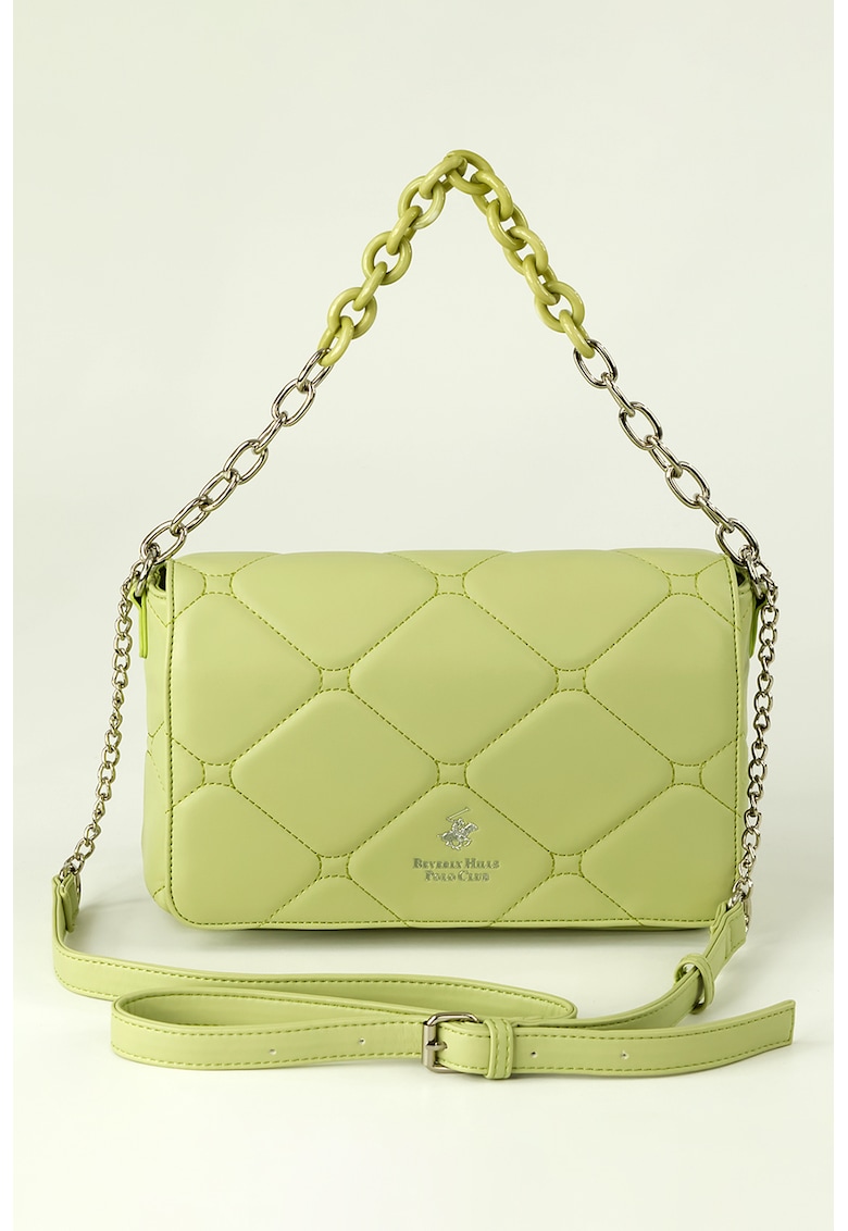 Oferte la Geanta crossbody de piele ecologica - Verde deschis
