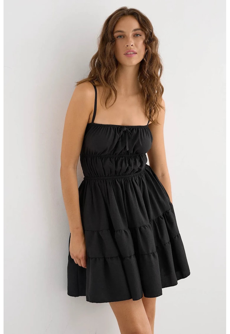 Oferte la Rochie mini -  Bumbac - Negru