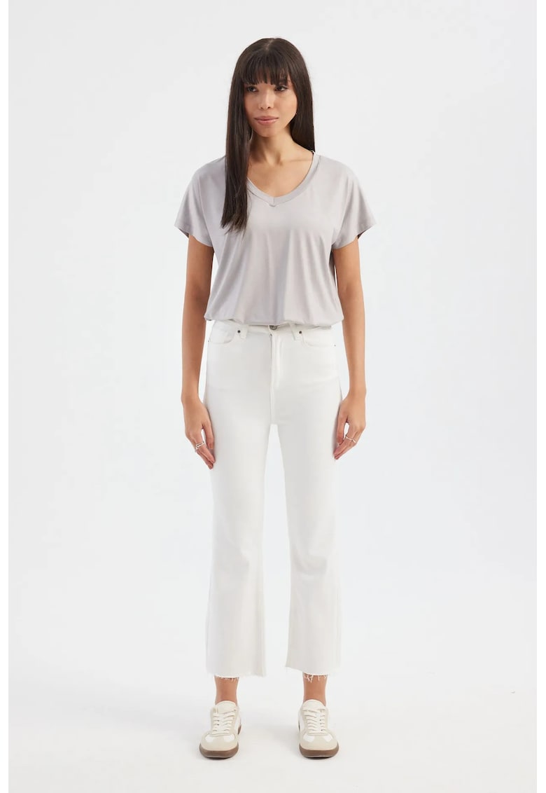 Oferte la Tricou dama  alb - jerseu - Alb