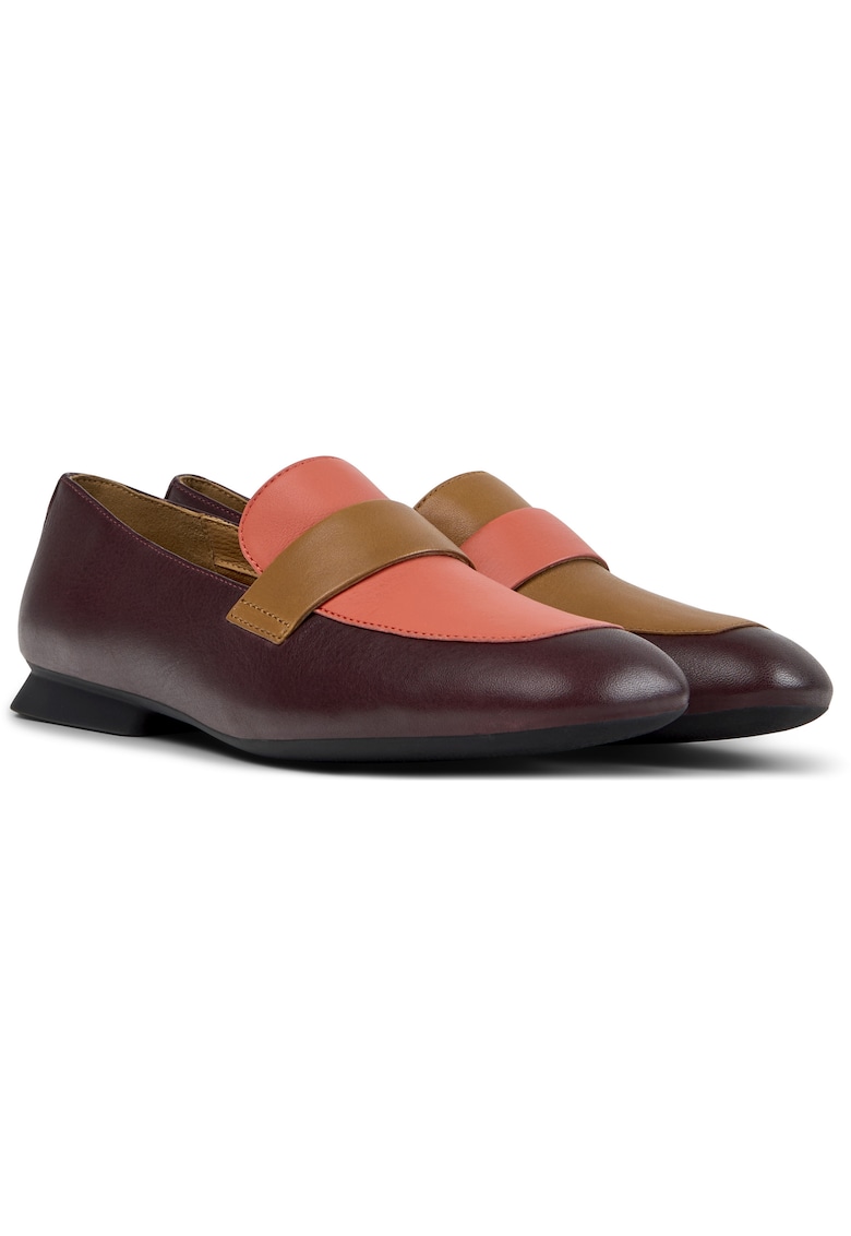 Oferte la Balerini de piele Myra Twins - Visiniu/Portocaliu