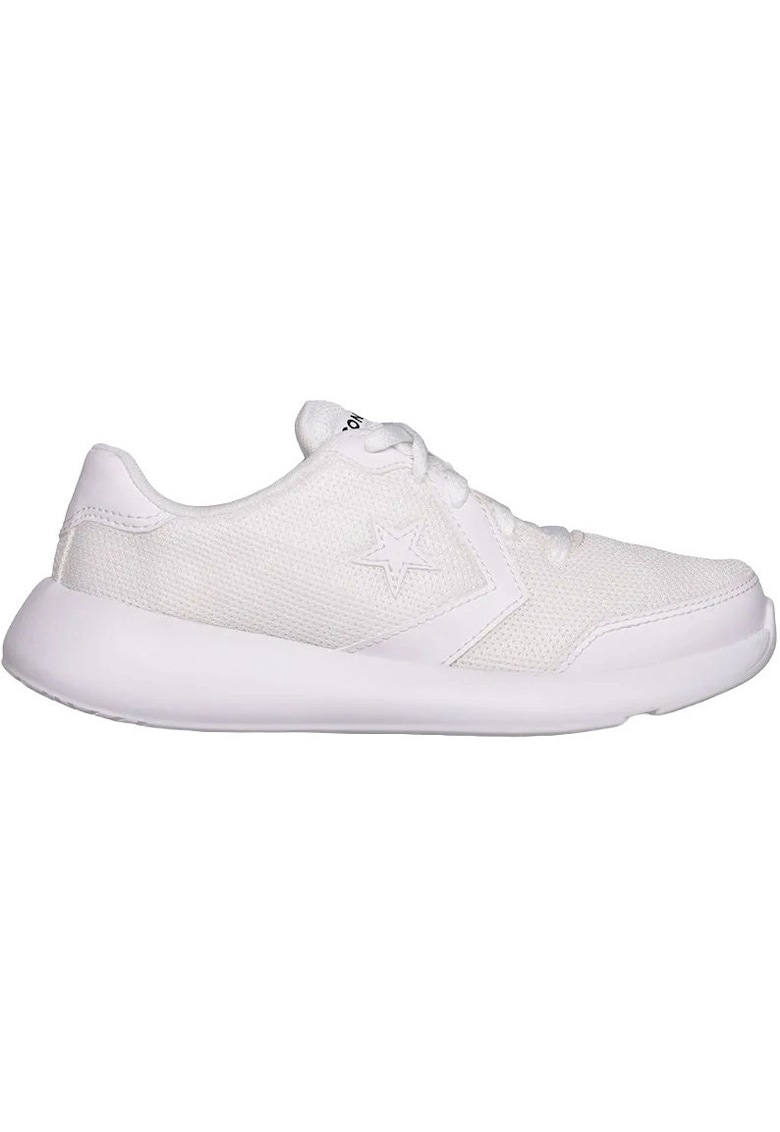 Oferte la Pantofi sport din plasa cu insertii din piele ecologica Unisex Day One - Alb