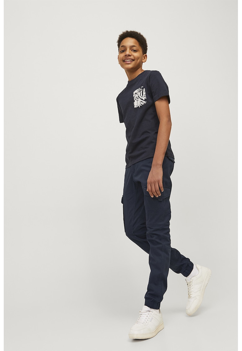 Oferte la Pantaloni cargo din amestec de bumbac organic - Bleumarin