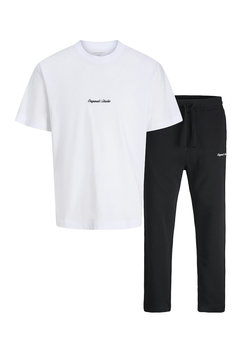 Oferte la Set de tricou si pantaloni de trening - Alb/Negru