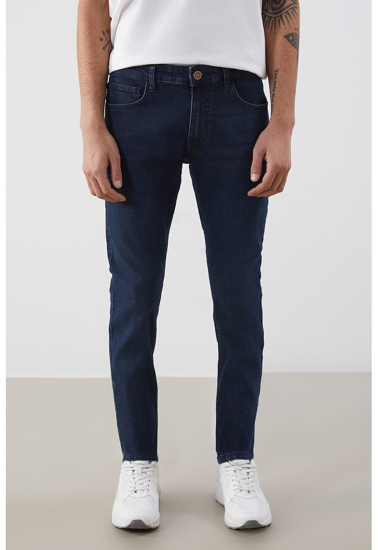 Oferte la Blugi skinny cu talie joasa - Albastru ultramarin