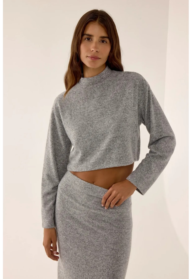 Oferte la Bluza dama  croiala lejera - gri - poliester - Gri