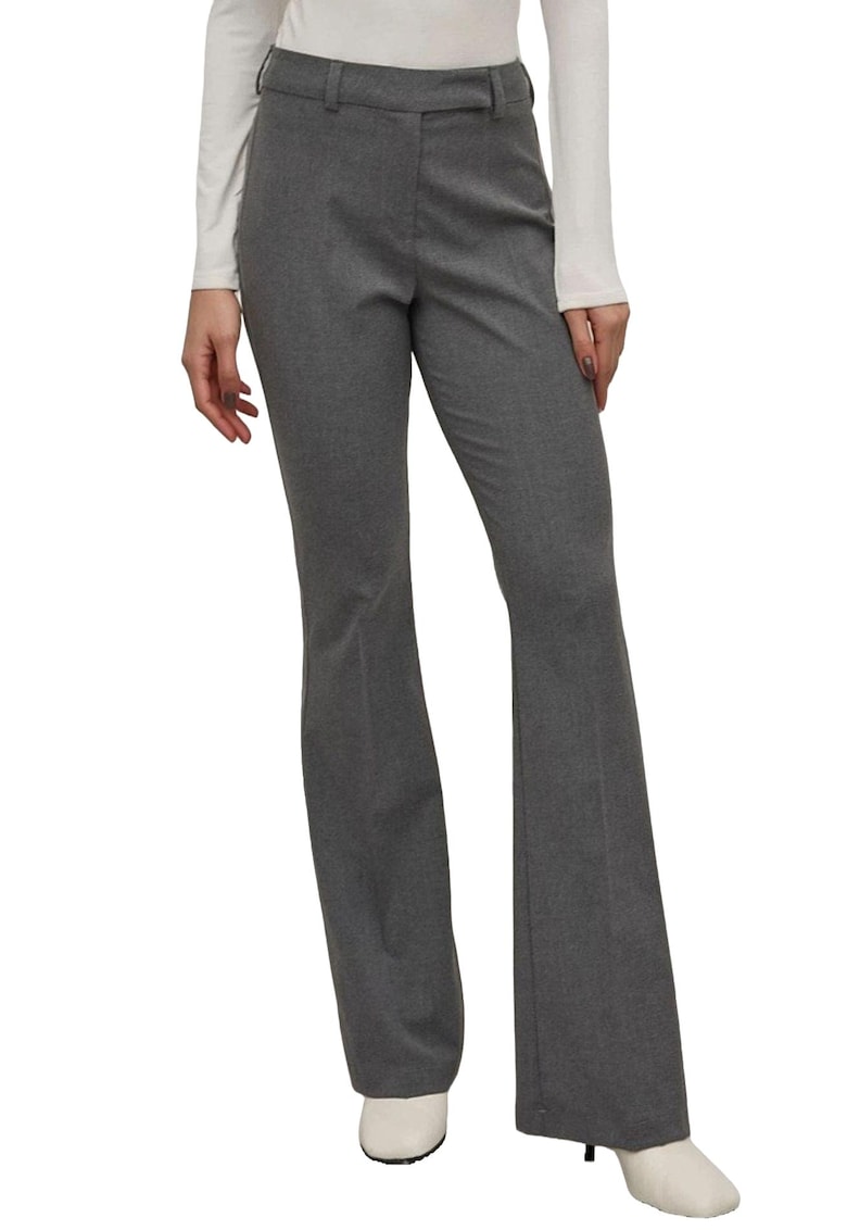 Oferte la Pantaloni dama -  evazati - poliester/viscoza - gri