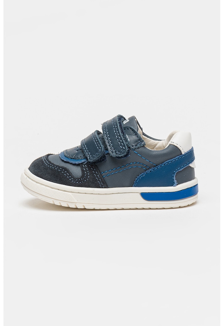 Oferte la Pantofi sport din piele cu velcro - Bleumarin