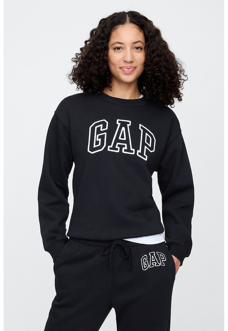 Oferte la Bluza de trening lejera cu logo - Negru