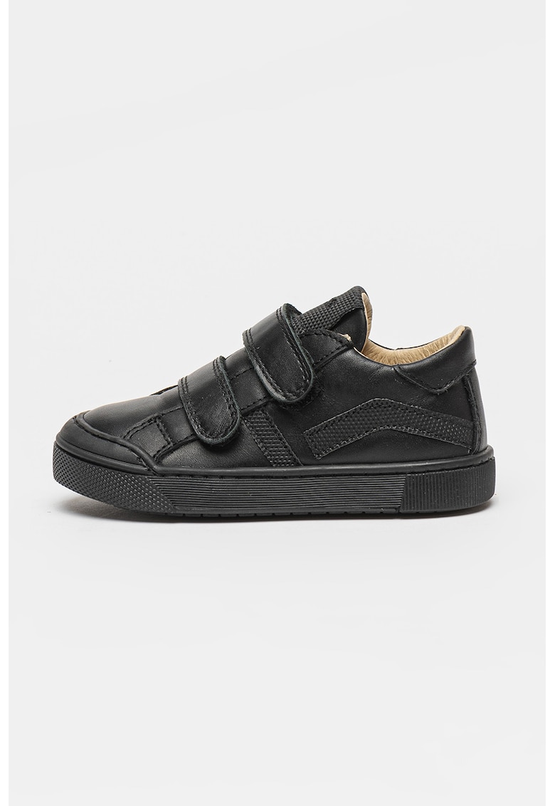 Oferte la Pantofi sport din piele cu barete cu inchidere cu velcro - Negru