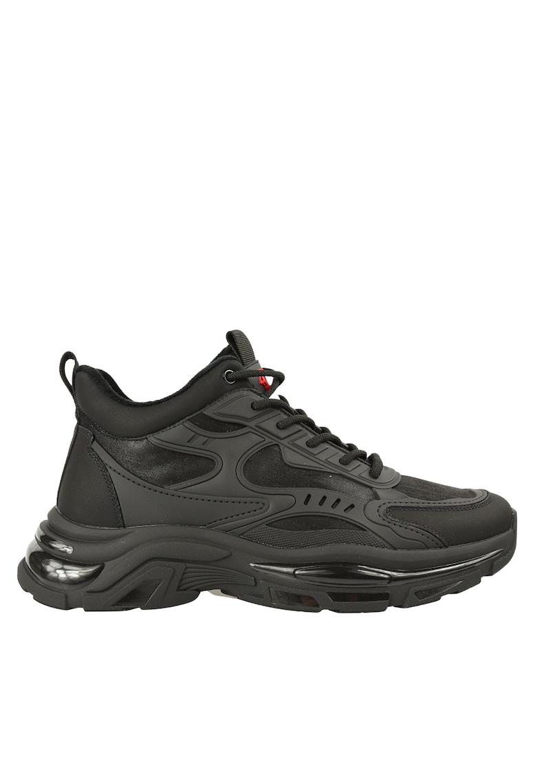 Ghete sport - barbati - V270006A negru - piele naturala - Negru