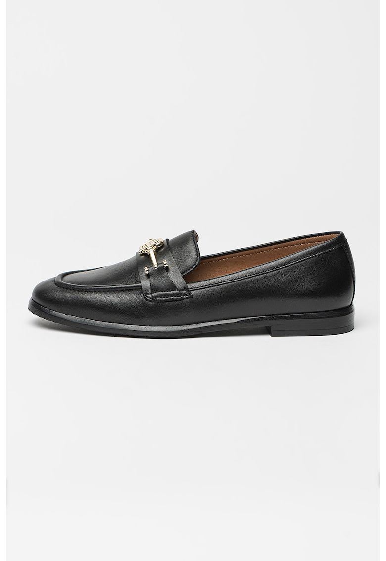 Oferte la Pantofi loafer din piele cu model uni Helyan - Negru