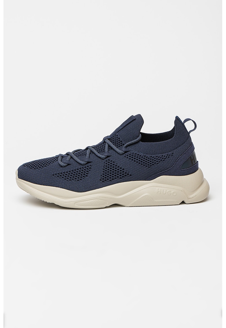 Oferte la Pantofi sport din material textil cu model uni Leon - Albastru inchis