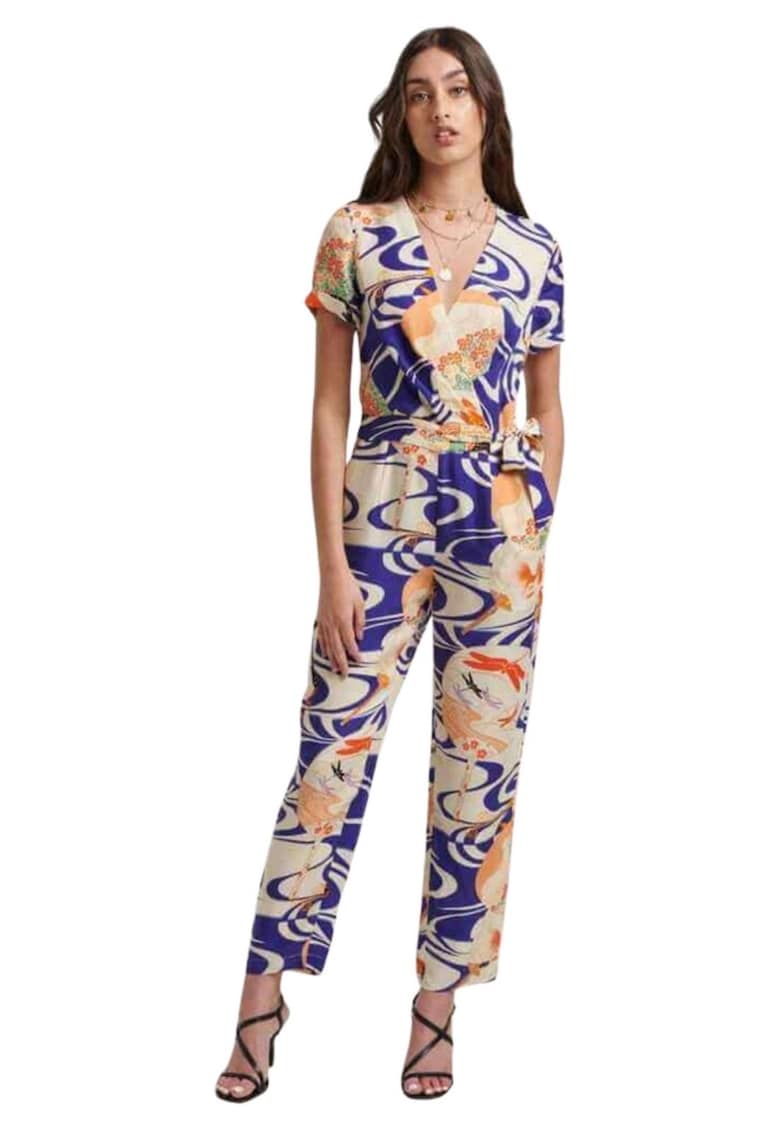 Oferte la Salopeta cu maneca scurta si cu model abstract