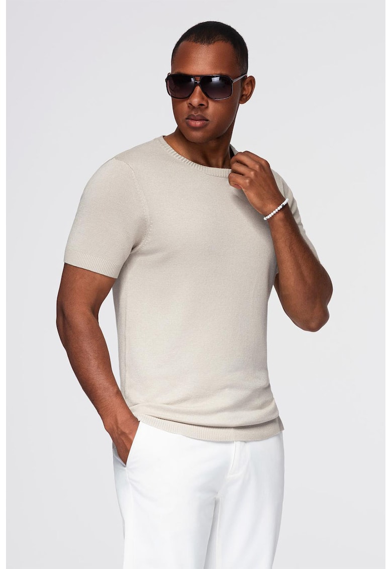 Oferte la Tricou tricotat fin - Gri deschis