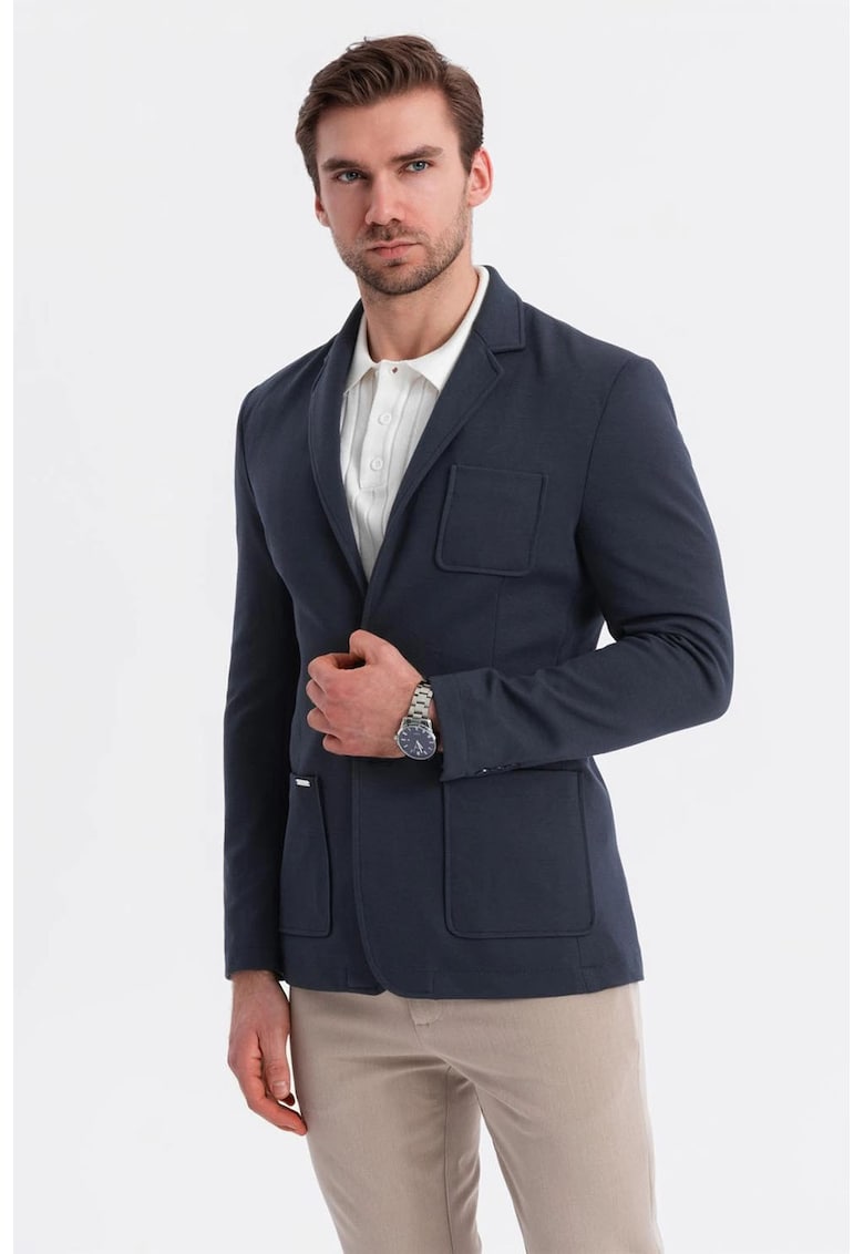 Oferte la Sacou slim-fit cu buzunar pe piept