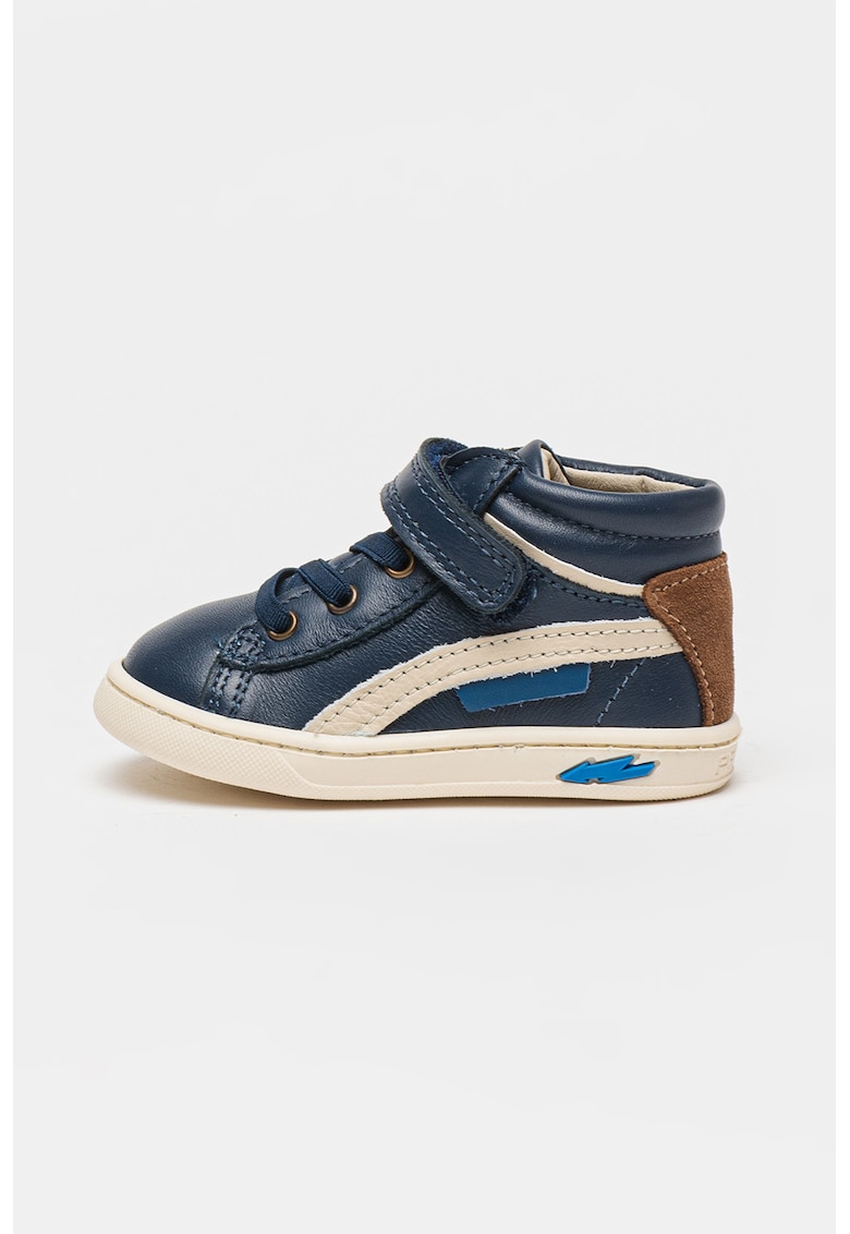 Oferte la Pantofi sport din piele cu inchidere velcro - Bleumarin