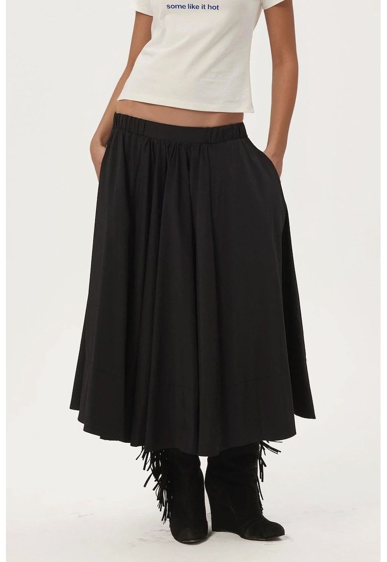Oferte la Fusta maxi dama -  textil - negru