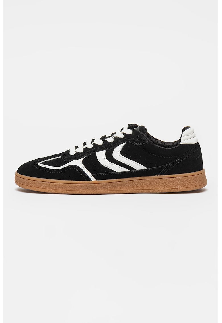 Oferte la Pantofi sport low-cut din piele intoarsa Carson - Alb/Negru