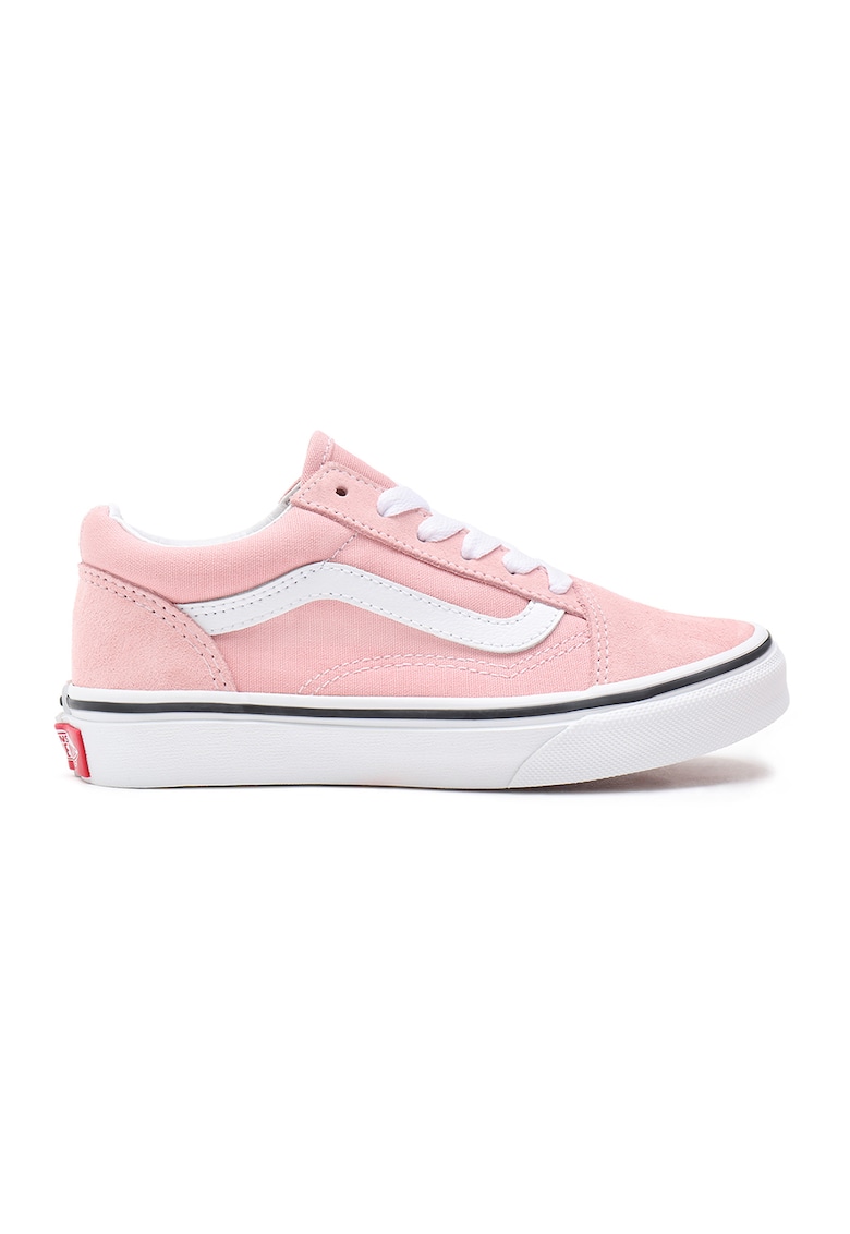 Oferte la Tenisi de panza cu garnituri de piele intoarsa Old Skool - Alb/Roz pastel