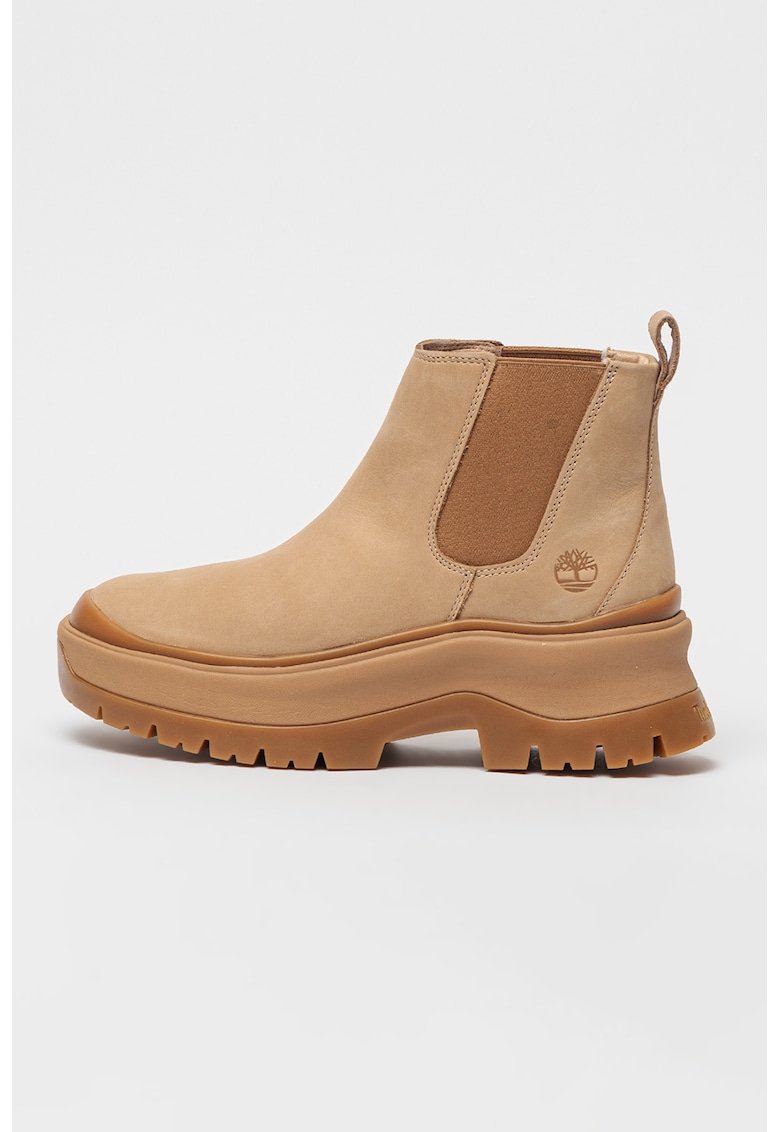 Oferte la Ghete Chelsea de piele Roxie Lane - Maro nisip