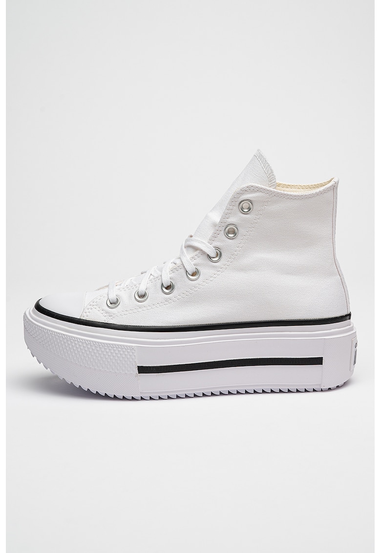 Oferte la Tenisi All Star Lift Double Stack flatform - Alb/Negru stins