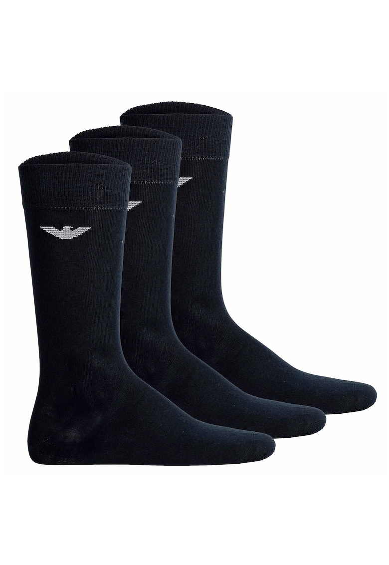 Oferte la Set de sosete lungi din amestec de bumbac - 3 perechi - Albastru ultramarin