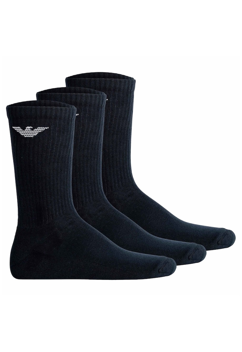 Oferte la Set de sosete lungi cu logo - 3 perechi - Albastru
