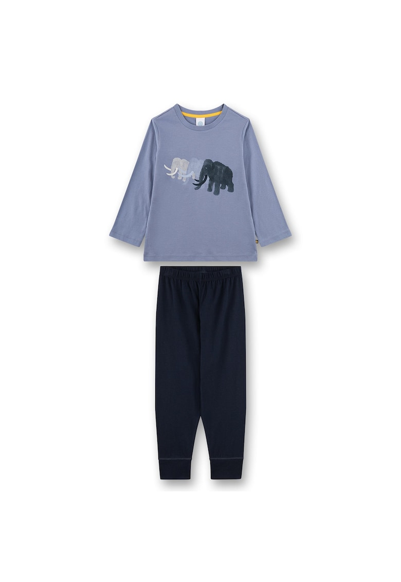 Oferte la Pijama de bumbac cu imprimeu grafic - Albastru