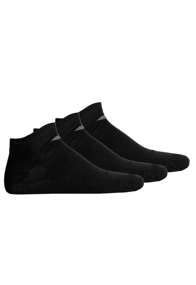 Oferte la Set de sosete pana la glezna cu logo - 3 perechi - Negru