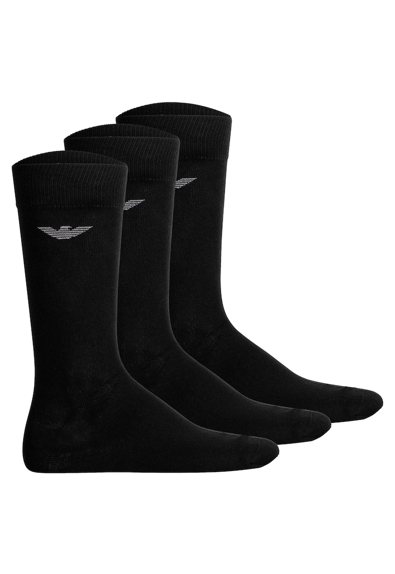 Oferte la Set de sosete lungi din amestec de bumbac - 3 perechi - Negru