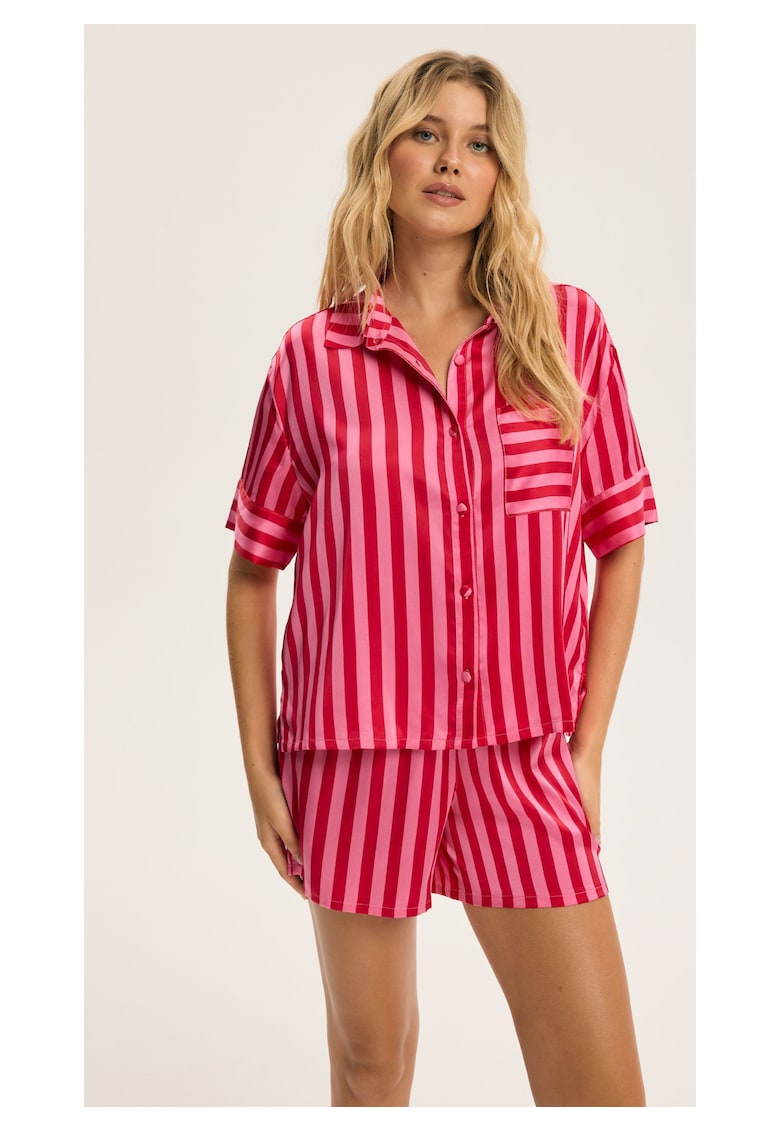 Oferte la Pijama eleganta dama Roz deschis Cress - Dungi