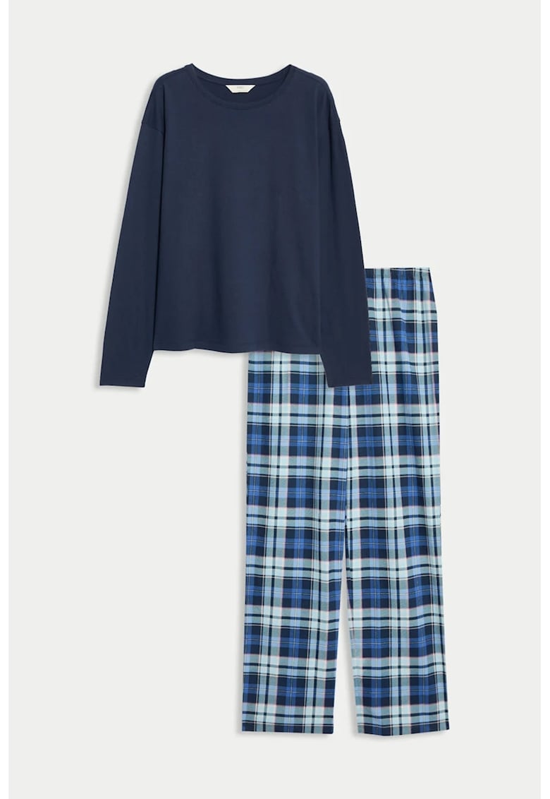 Oferte la Pijama din bumbac cu imprimeu - Bleumarin
