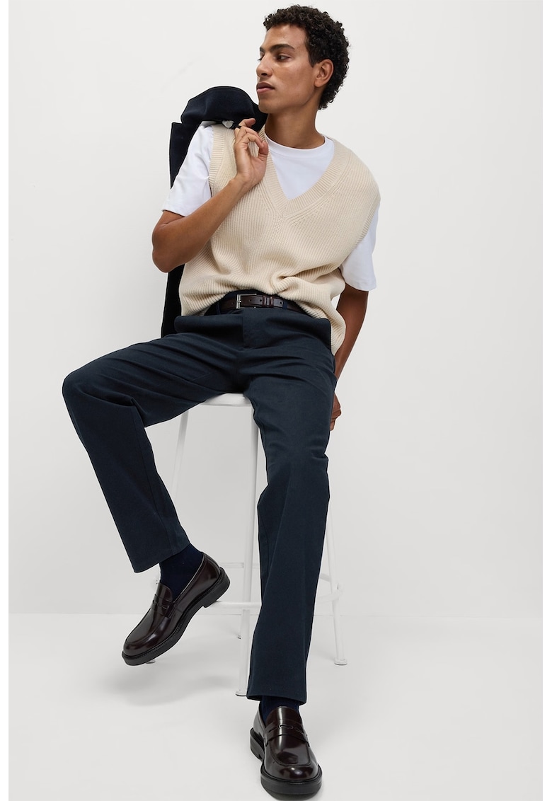 Oferte la Pantaloni chino regular fit - Bleumarin