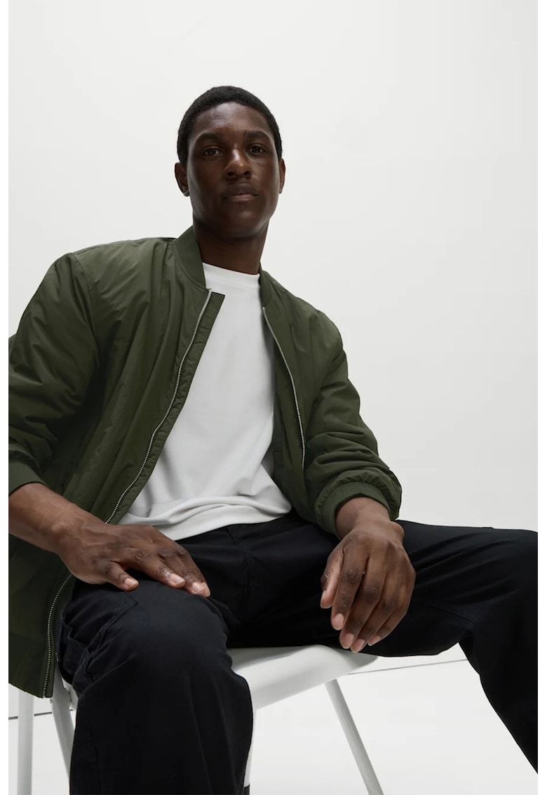 Oferte la Jacheta bomber cu buzunare laterale - Verde