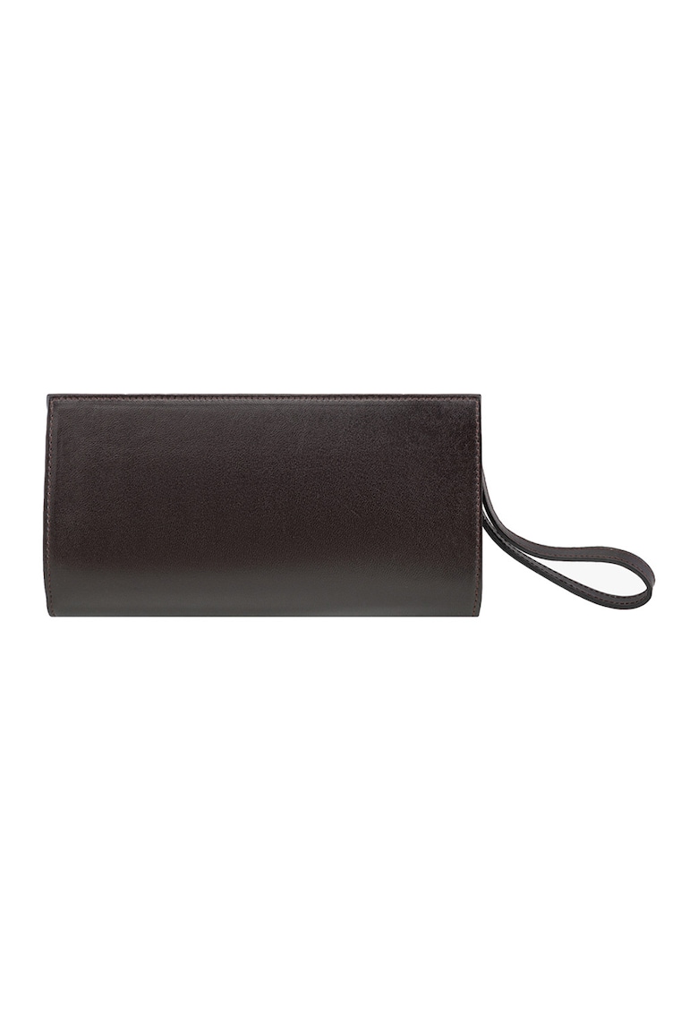 Oferte la RYLKO - Geanta crossbody din piele cu bareta de lant - Maro inchis