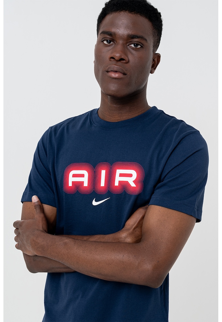 Oferte la Tricou de bumbac cu imprimeu logo - Rosu/Albastru indigo