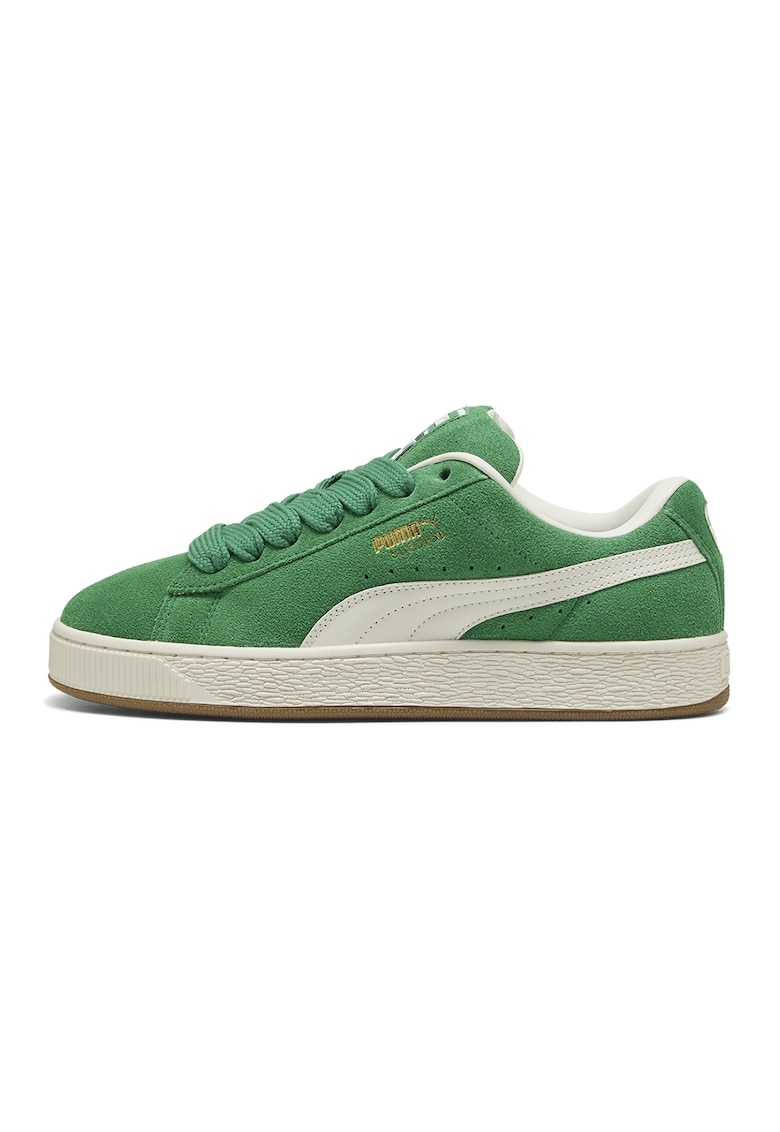 Oferte la Pantofi sport Suede XL din piele intoarsa cu sireturi de rezerva - Verde