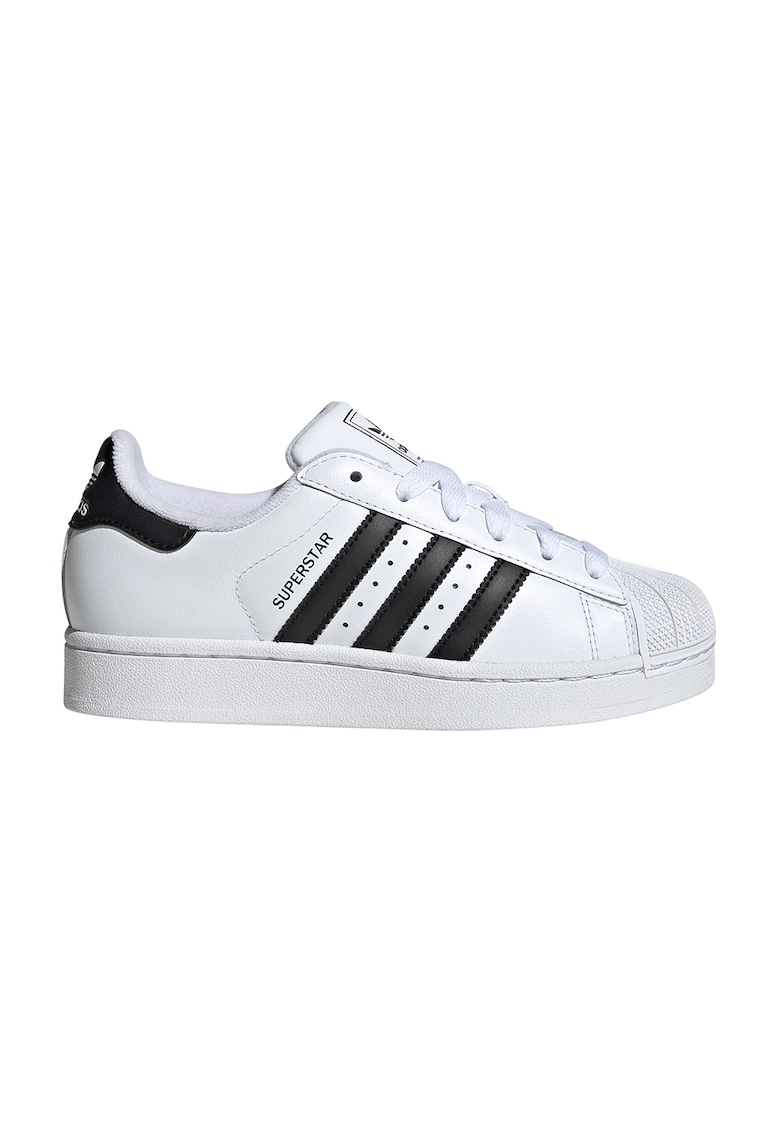 Oferte la Pantofi sport low-cut Superstar II din piele si piele ecologica - Alb