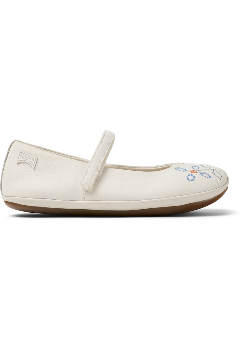 Oferte la Balerini de piele cu velcro si model Ballerinas Right - Alb