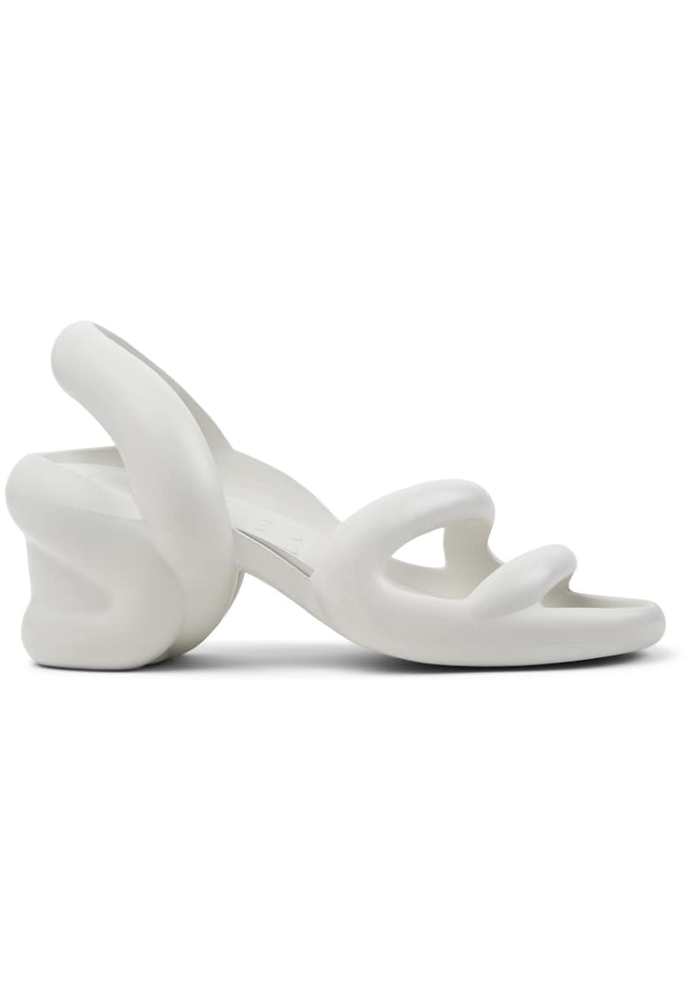 Oferte la Sandale slingback unisex cu toc masiv Kobarah - Alb optic