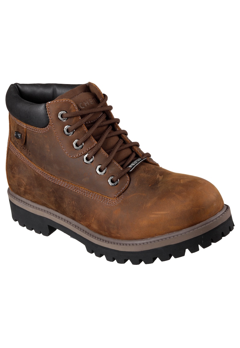 Oferte la Ghete trekking barbati  Piele naturala - Maro - Maro