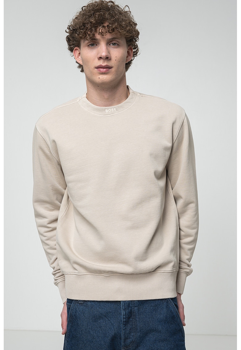 Oferte la Bluza de trening lejera cu logo brodat discret - Bej